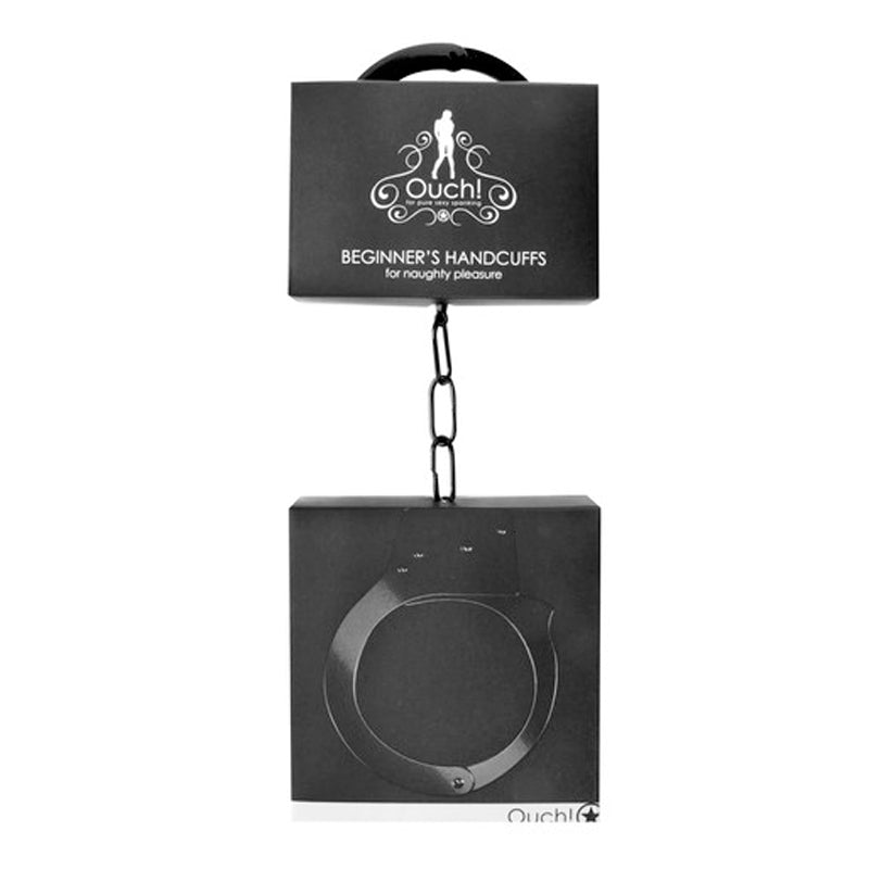 Ouch! Beginner's Metal Handcuffs With Quick-Release Black - Headshop.com