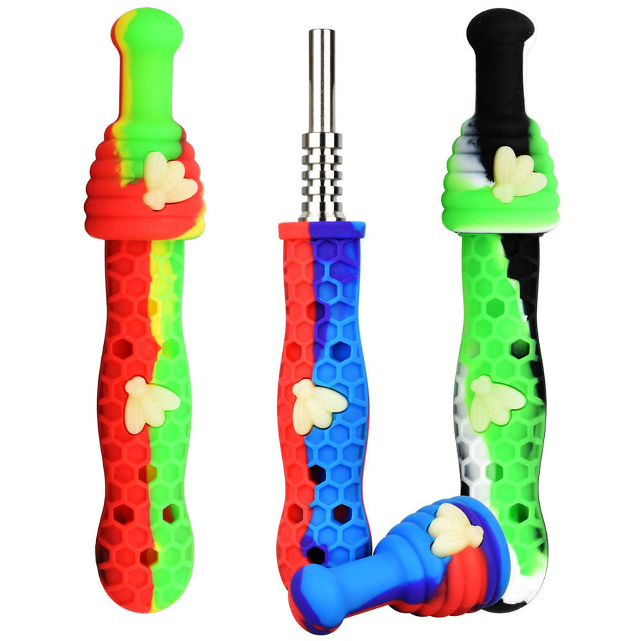 Silicone UV Honeybee Vapor Straw w/ Cap - Headshop.com