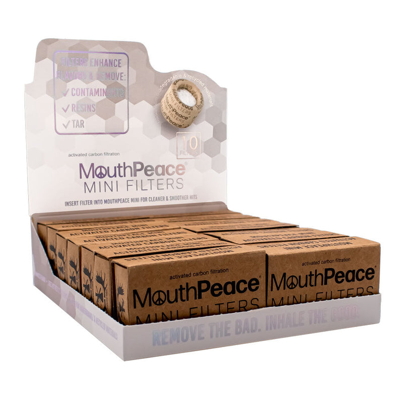 MouthPeace Mini Carbon Filters Refill - 10pk - 14PC DISPLAY - Headshop.com