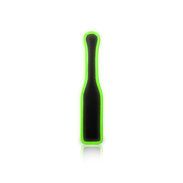 Ouch! Glow in the Dark Bonded Leather Paddle Neon Green - Headshop.com