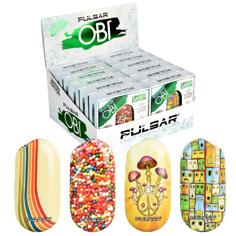 12PC DISP- Pulsar Obi Auto-Draw Drop-In Battery- 650mAh/Asst2 - Headshop.com