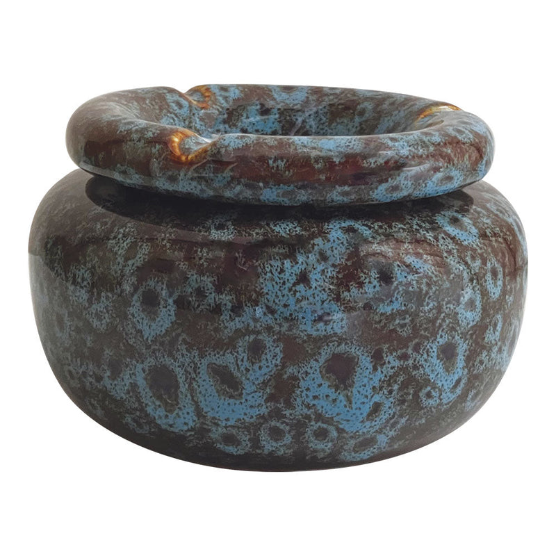 Fujima Moroccan Ceramic Ashtray - Reactive Blue / 5" - Headshop.com