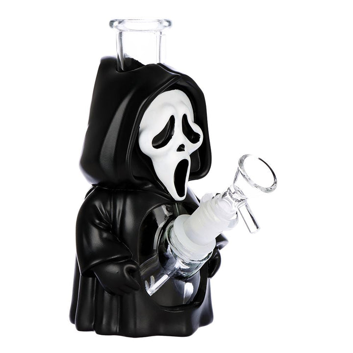 3CT BUNDLE - Scary Masked Glass & Vinyl Water Pipe - 6.6" / 14mm F