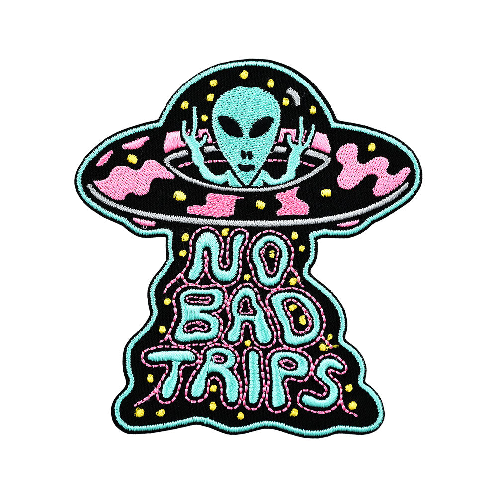 Killer Acid Embroidered Iron-On Patch - No Bad Trips / 3.5" x 4" - Headshop.com