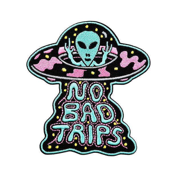 Killer Acid Embroidered Iron-On Patch - No Bad Trips / 3.5" x 4" - Headshop.com