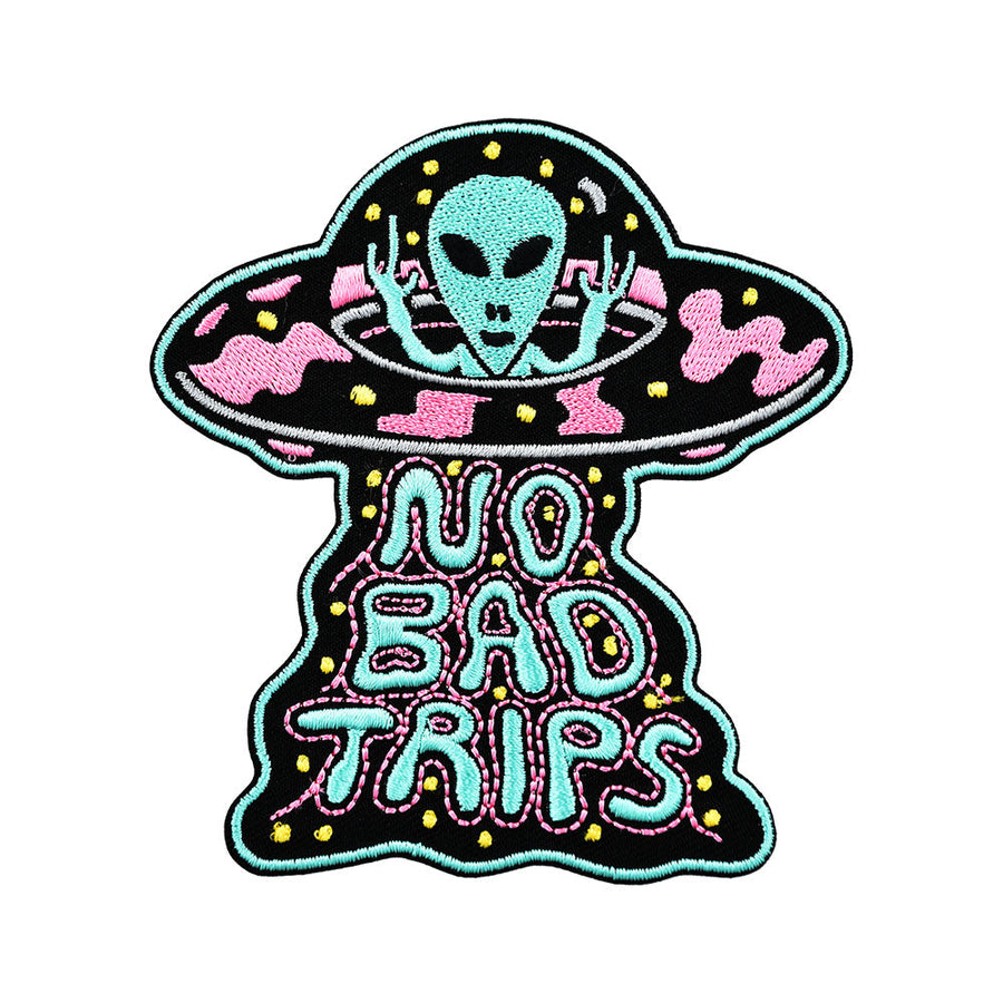 Killer Acid Embroidered Iron-On Patch - No Bad Trips / 3.5" x 4" - Headshop.com