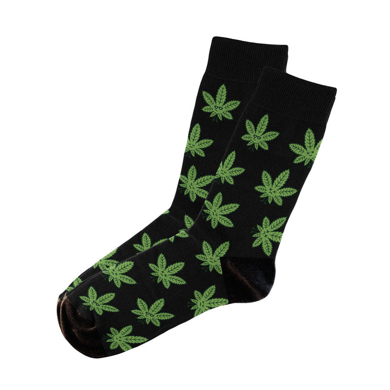 6PK - Blazing Buddies Socks - Cool Guy Hemp Leaf - Headshop.com