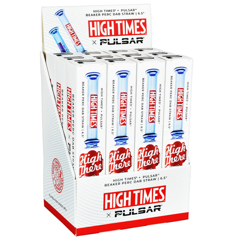 High Times® x Pulsar High There! Beaker Perc Dab Straw | 6.5" | 12pc Display - Headshop.com
