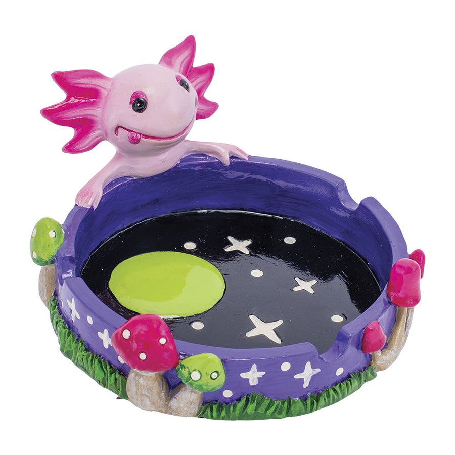 Fujima Pink Axolotl Star & Mushroom Ashtray - 5" x 4.5" - Headshop.com