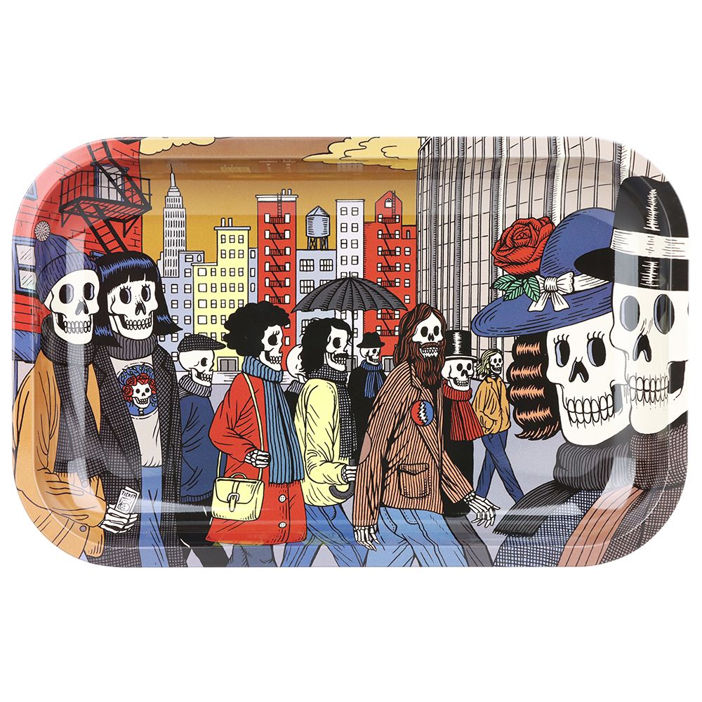 Grateful Dead x Pulsar Metal Rolling Tray - Street People / 11" x 7" - Headshop.com