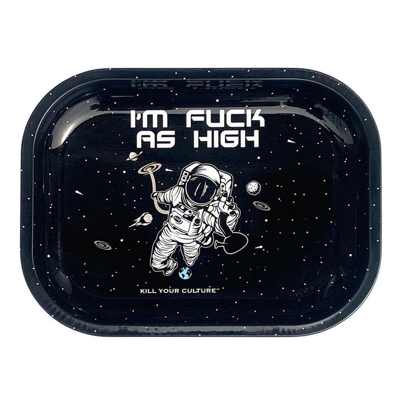 Kill Your Culture Rolling Tray - 7"x5.5" / Fuck As High - Headshop.com