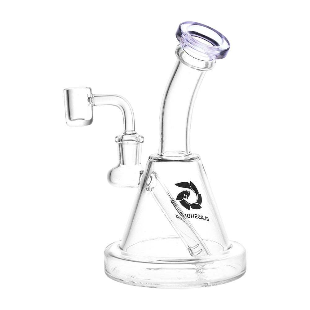 Glass House Bent Neck Glass Dab Rig - 6.75" / 14mm F / Colors Vary - Headshop.com