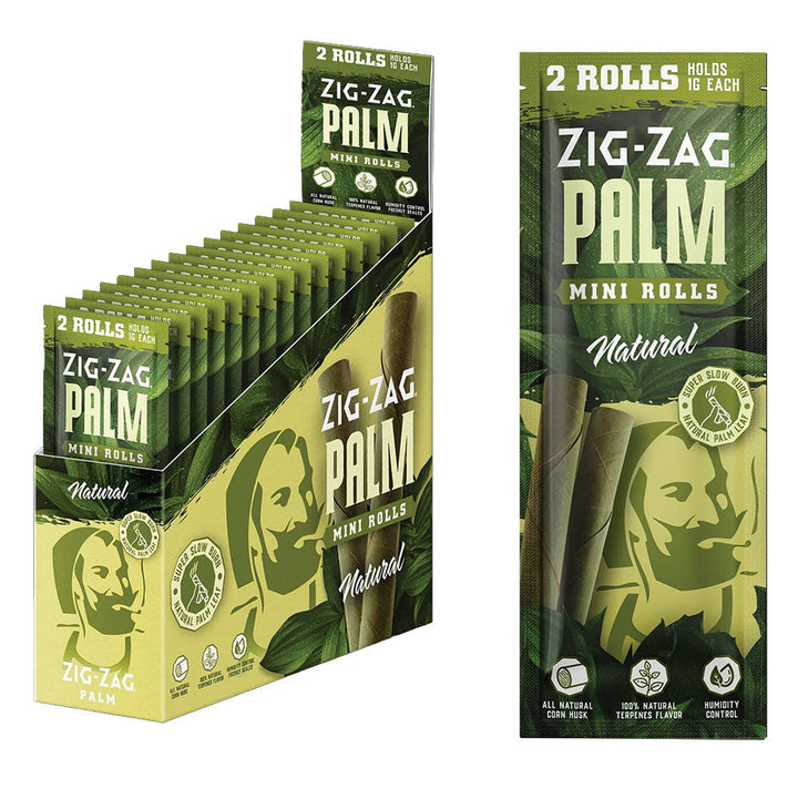 Zig Zag Mini Palm Rolls | 2pk | 15pc Display - Headshop.com