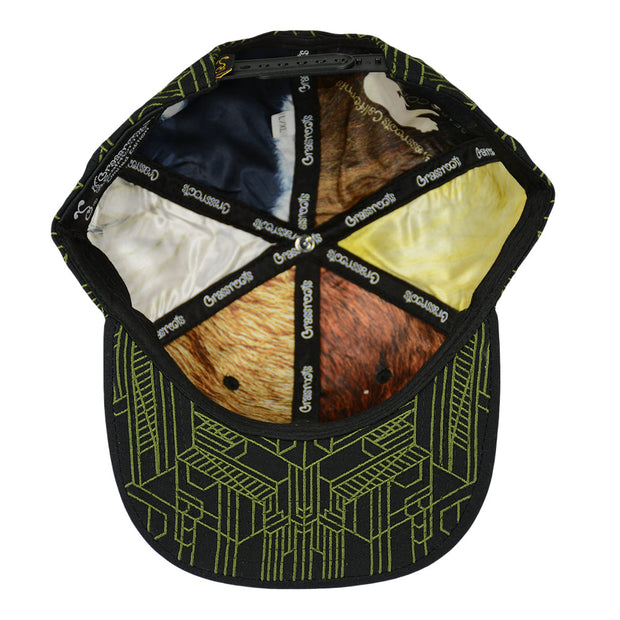 Grassroots Digital Labyrinth Black Snapback Hat
