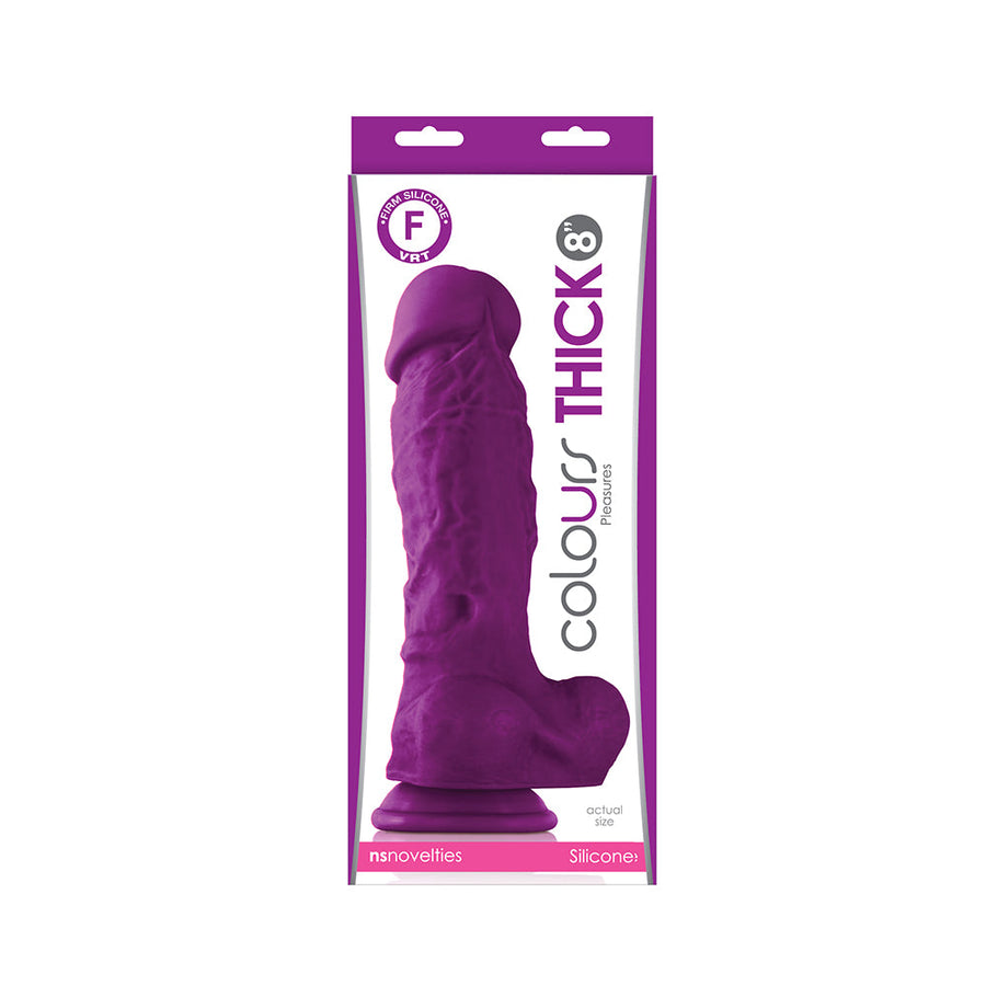 Colours Pleasures Thick 8 in. Dildo Purple - Headshop.com