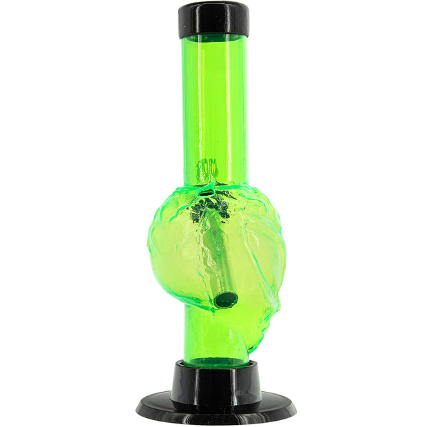 Mini Skull Acrylic Bong - 6" Tall - Multiple Colors