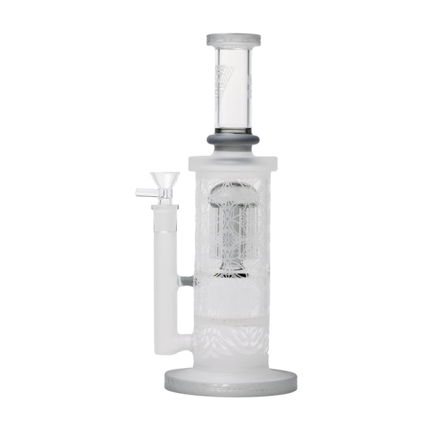 Human Grade Sacred Straight Sandblasted Glass Water Pipe