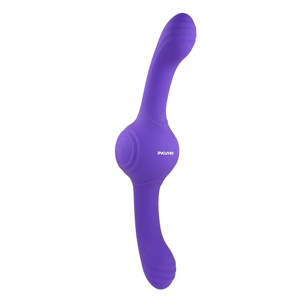 Evolved Our Gyro Vibe Rechargeable Dual Ended Gyrating Silicone Vibrator Purple - Headshop.com