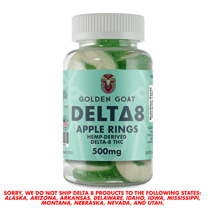 Delta 8 Gummies 500mg - Apple Rings - Headshop.com