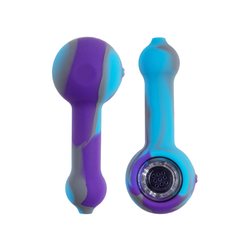 Silicone Spoon Pipe with Glass Bowl from 3 Gates Global - Headshop.com