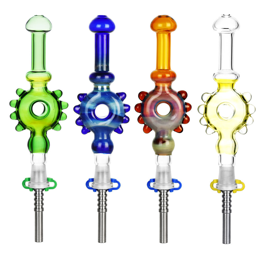 Studded Donut Dab Straw - 7.5" / Colors Vary - Headshop.com