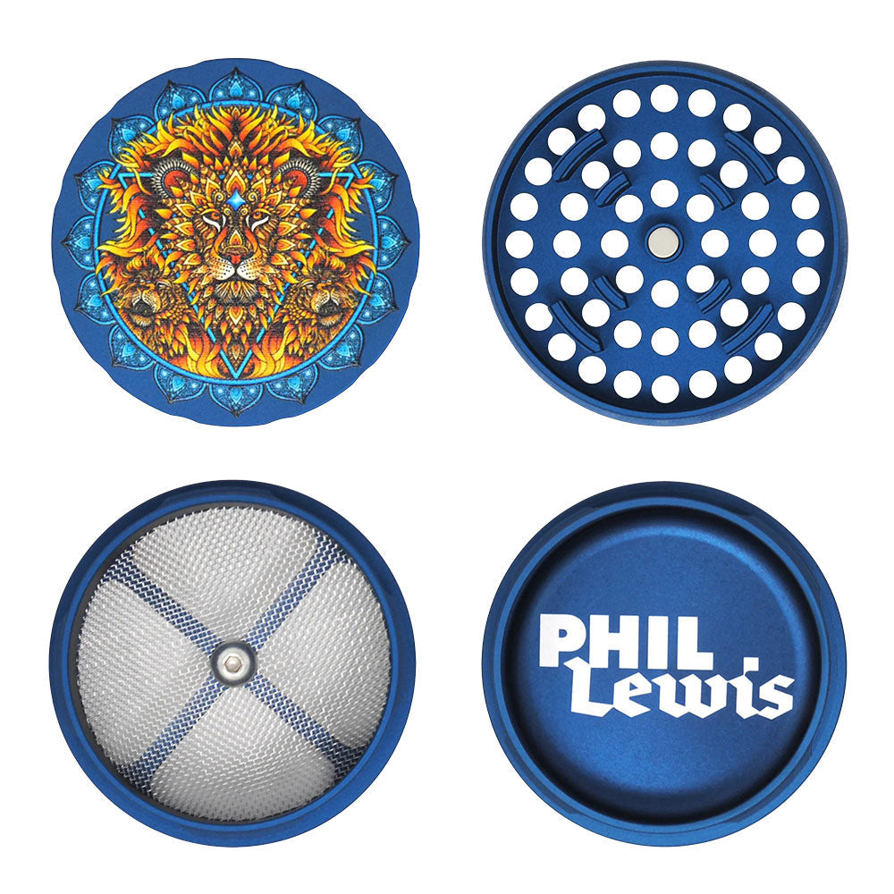 Cali Crusher Homegrown Phil Lewis Lion Grinder -4pc/2.35" - Headshop.com