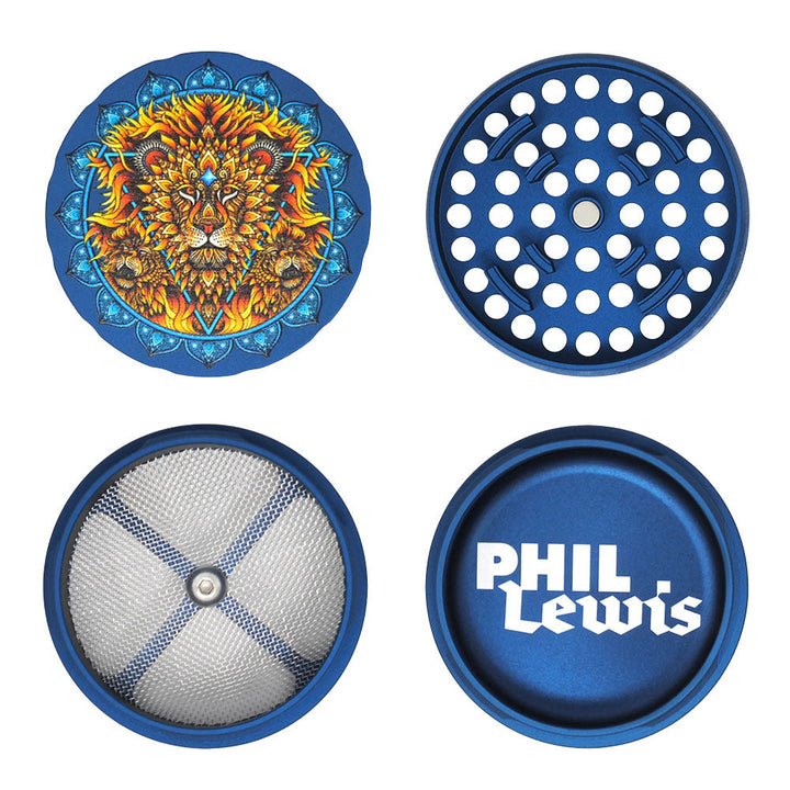 Cali Crusher Homegrown Phil Lewis Lion Grinder -4pc/2.35" - Headshop.com