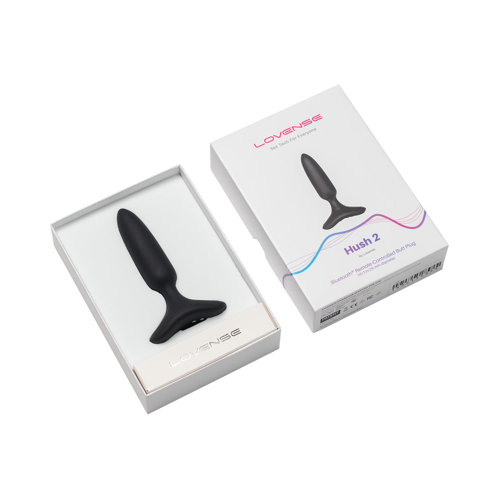 Lovense Hush 2 Bluetooth Remote-Controlled Vibrating Butt Plug XS 1 in. - Headshop.com