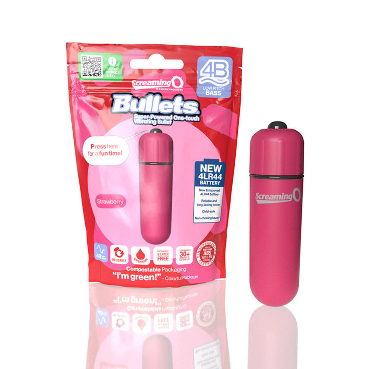 Screaming O 4B Bullet Vibrator Strawberry - Headshop.com