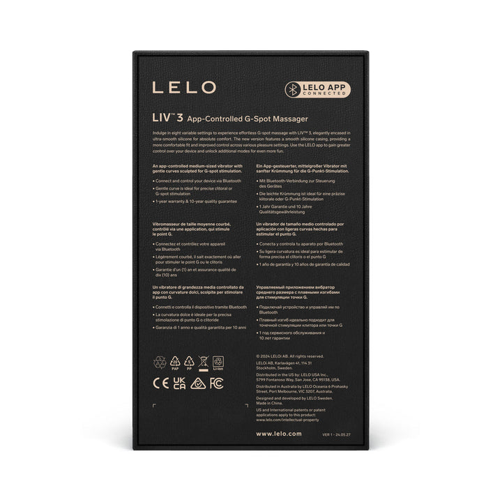 LELO LIV 3 App-Controlled G-Spot Vibrator Powder Blue