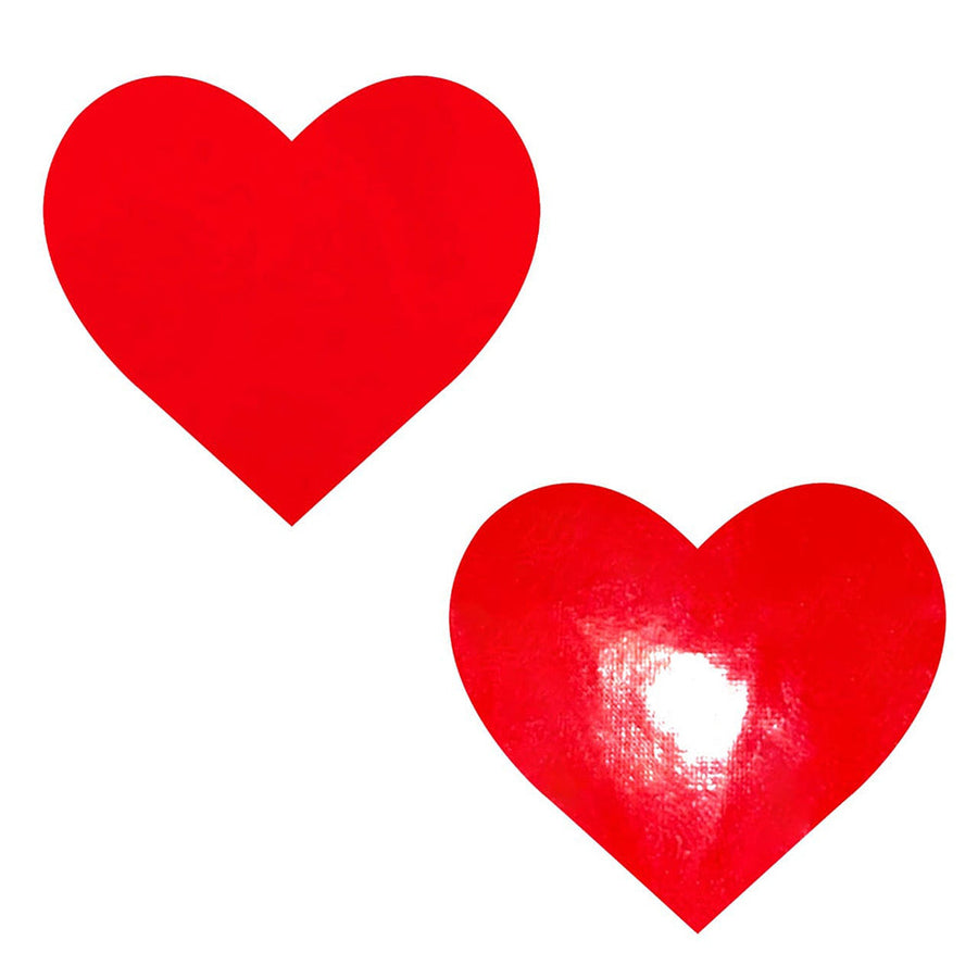 Neva Nude Pasty Heart Vinyl Red - Headshop.com