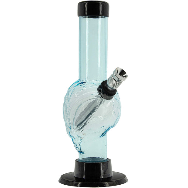 Mini Skull Acrylic Bong - 6" Tall - Multiple Colors
