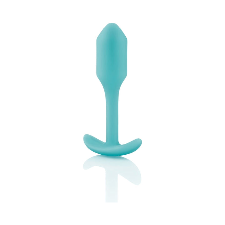 b-Vibe Snug Plug 1 Weighted Silicone Anal Plug Mint - Headshop.com