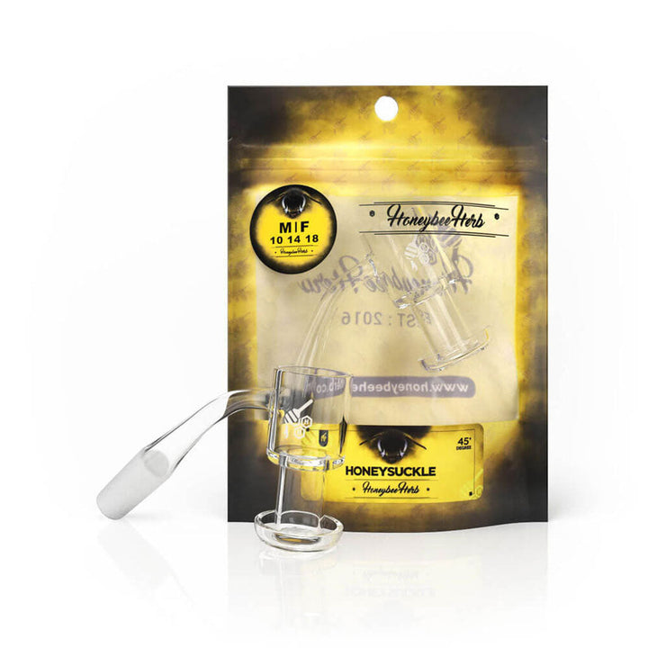 Honeybee Herb Honeysuckle Quartz Banger- 45° - Headshop.com