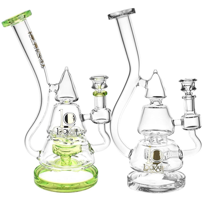 Lookah Glass Stacked Triangle Water Pipe | 11.25" - Headshop.com