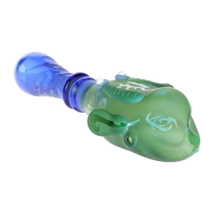 Braids of Avatar Sandblasted Glass Hand Pipe - 5.75" / Colors Vary - Headshop.com