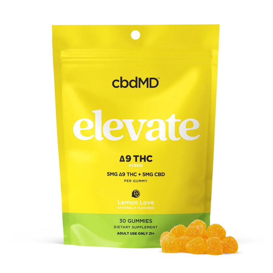 Delta 9 THC Elevate Gummies 100MG - Lemon Love - Headshop.com