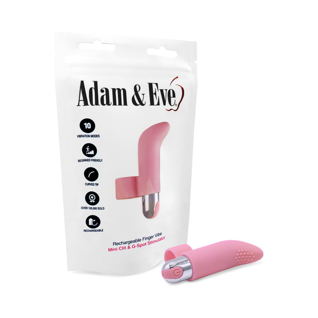 Adam & Eve Silicone Rechargeable Finger Vibe (Bag Packaging) - Headshop.com