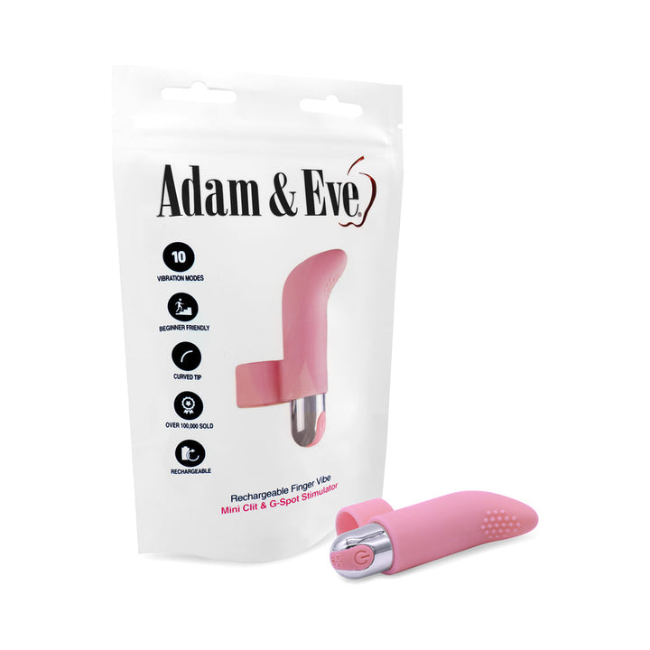 Adam & Eve Silicone Rechargeable Finger Vibe (Bag Packaging) - Headshop.com