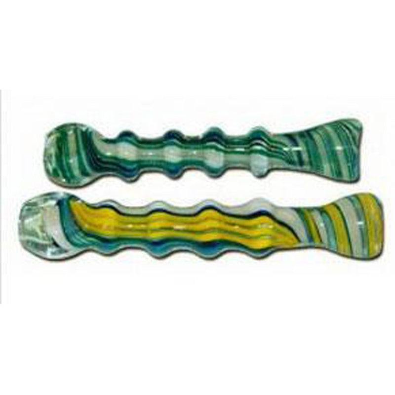 Ribbed Twisted Stripe Glass Taster-3.75"/Colors Vary - Headshop.com