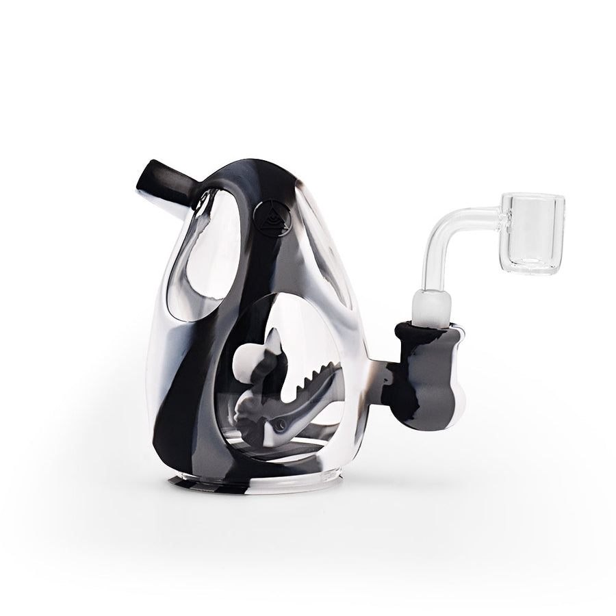 Ritual - 5'' Silicone Yoshi Egg Rig - Black & White Marble - Headshop.com