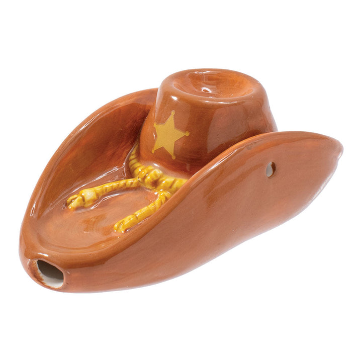 Wacky Bowlz Cowboy Hat Ceramic Pipe - 4" - Headshop.com