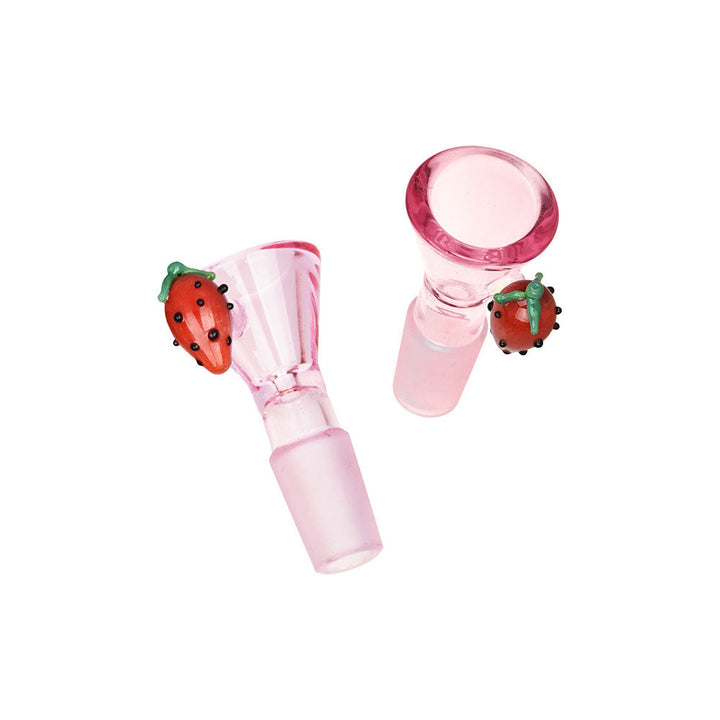 Pulsar Fruit Series Strawberry Cough Herb Pipe Glow Duo - 10" / 14mm F - Headshop.com