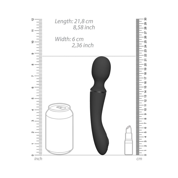 VIVE NAMI Dual-Ended Pulse Wave & Vibrating Wand With Interchangeable Sleeves Black - Headshop.com