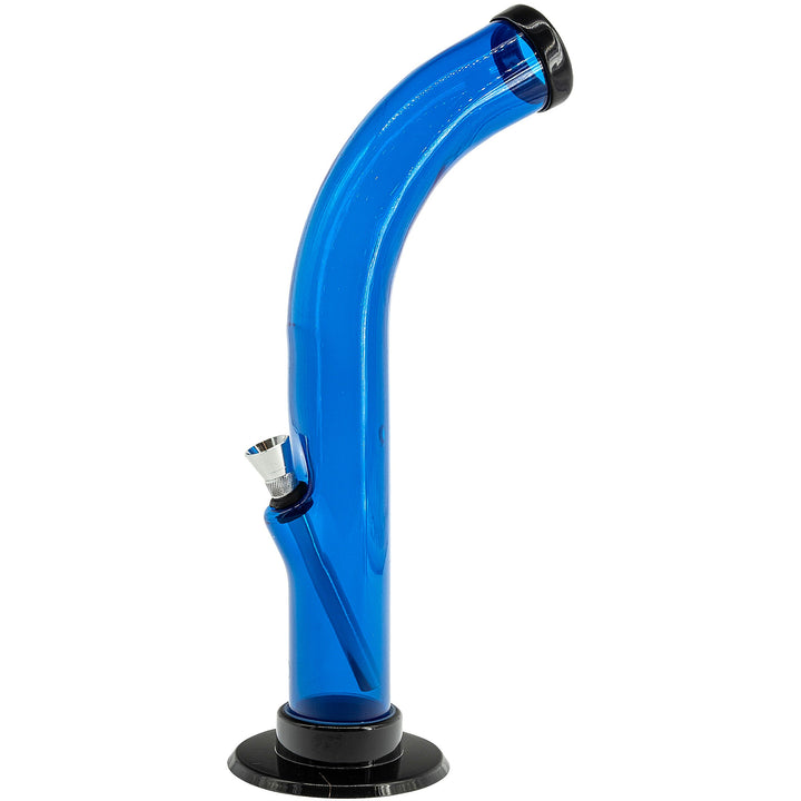 Acrylic Curved Tube Bong 10''