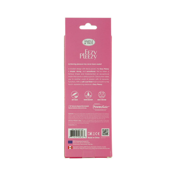 Simple & True Eezy Pleezy Classic Vibrator 7 in. Pink - Headshop.com