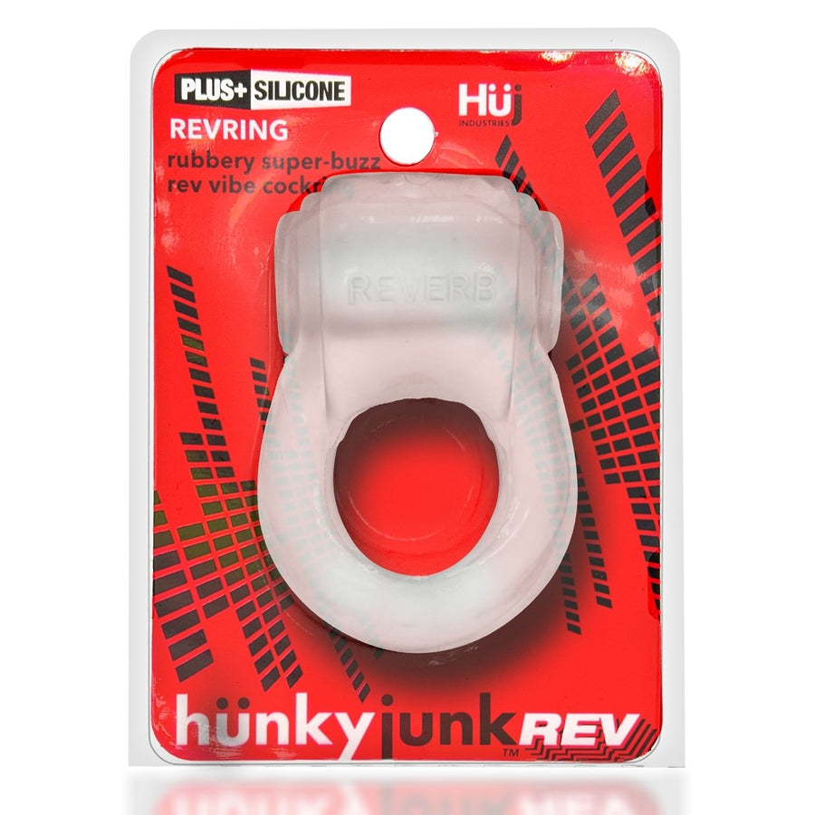 Hunkyjunk Revring Cockring with Bullet Vibrator Clear Ice - Headshop.com