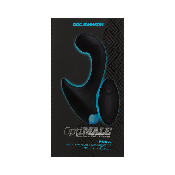 OptiMALE Vibrating P-Massager with Wireless Remote Black - Headshop.com