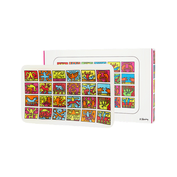 K. Haring Glass Rolling Tray - Headshop.com