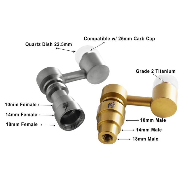 TITANIUM 4 IN 1 SIDECAR HYBRID BANGER DAB NAIL - Headshop.com